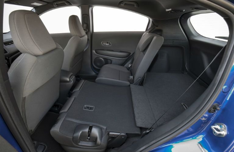A photo of the rear seats folded down in the 2021 Honda HR-V.